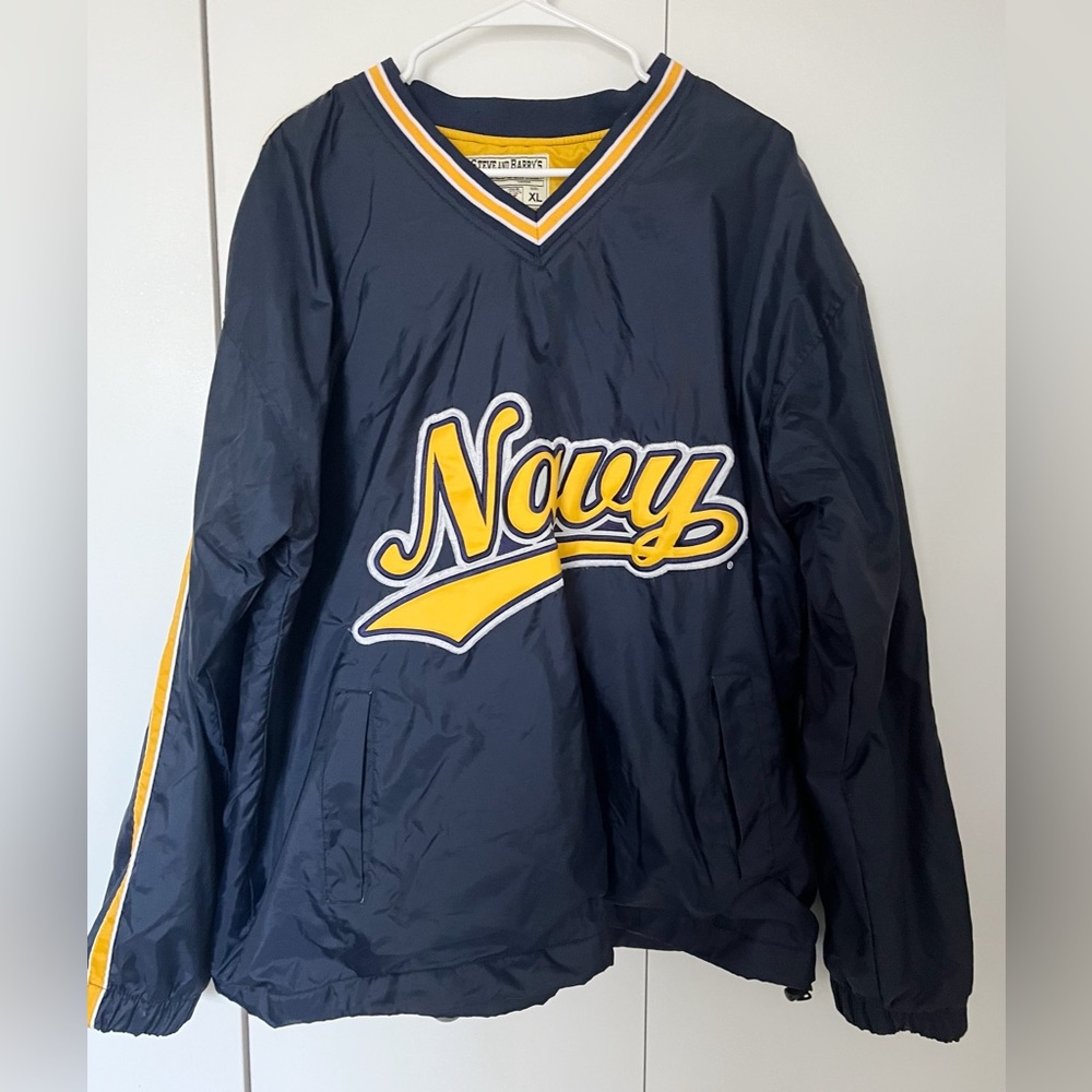 Steve and Barry’s Quality Athletic Goods navy and gold NAVY jacket size XL